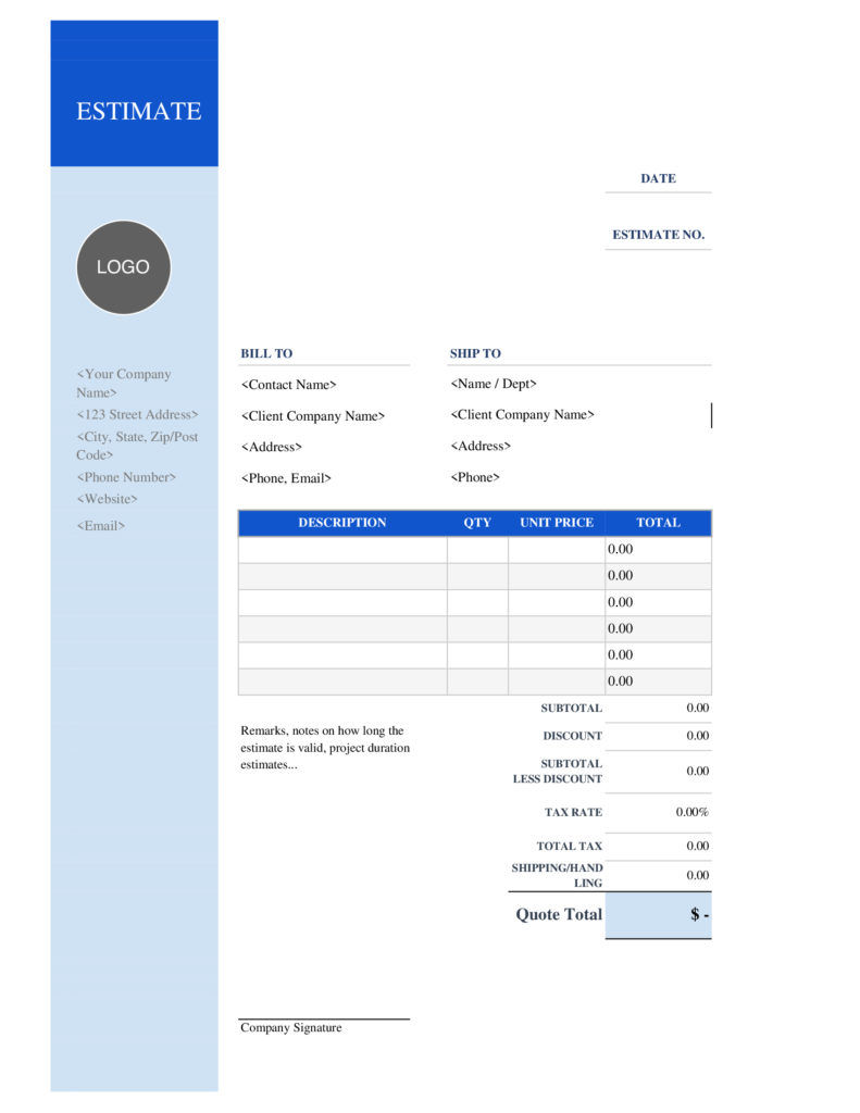 5+ Best FREE Sample Painting Estimate Template In Word | Template Samples