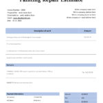 FREE Printable Painting Estimate Template