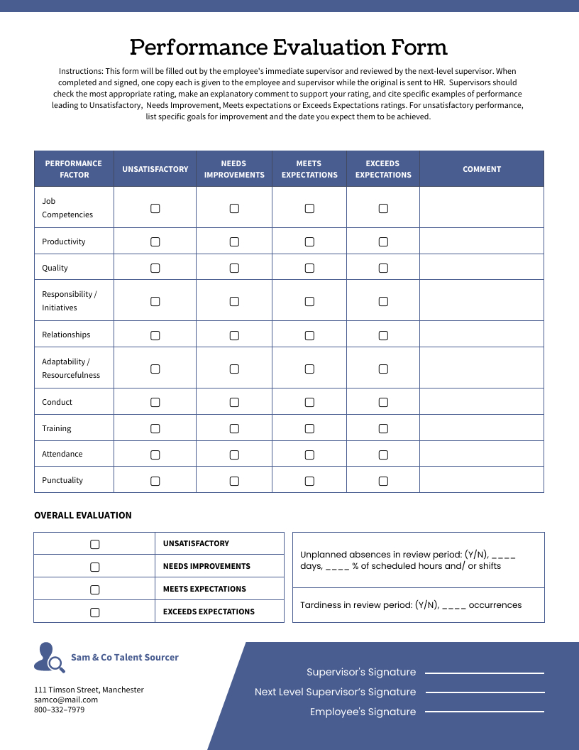 10+ Employee Evaluation Templates To Sail Through Review Season pertaining to Employee Performance Evaluation Template Sample