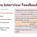 10+ Examples Of Interview Feedback You Can Use In Your Next Regarding Interview Feedback Sample Template