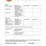 10+ Food Order Form Templates   Word, Docs With Regard To Food Order Form Sample Template