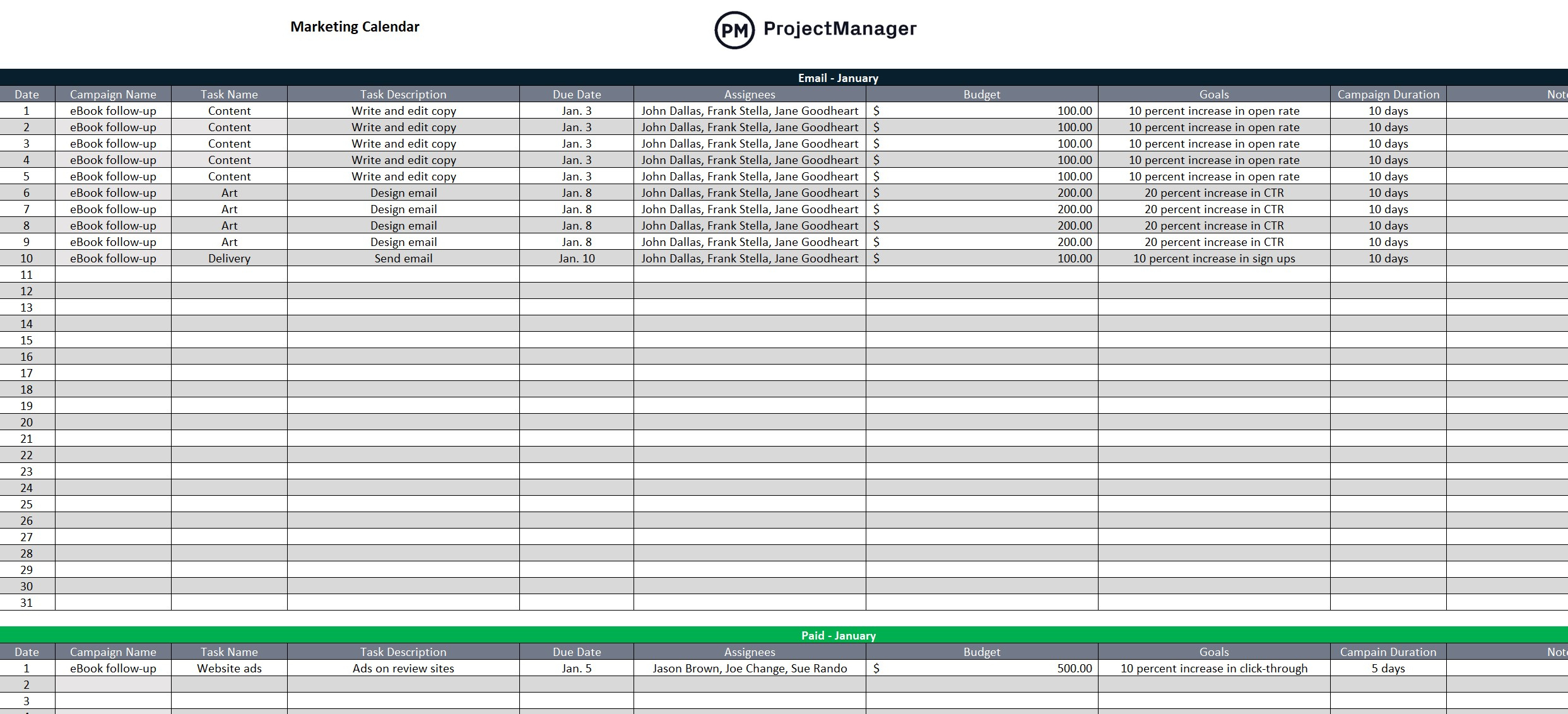 10 Free Event Planning Templates For Excel And Word within Calendar Of Events Sample Template