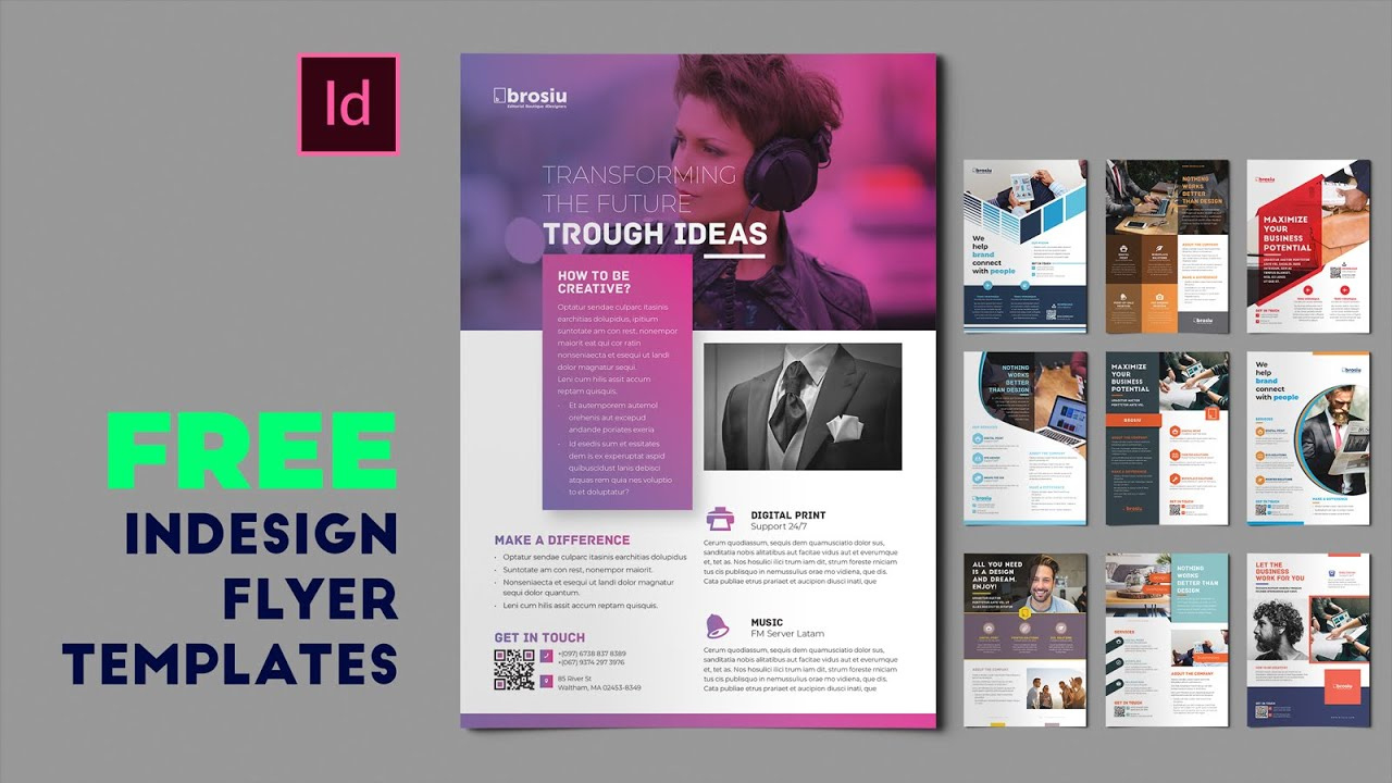 10 Free Indesign Flyer Templates For Adobe Indesign pertaining to InDesign Sample Templates