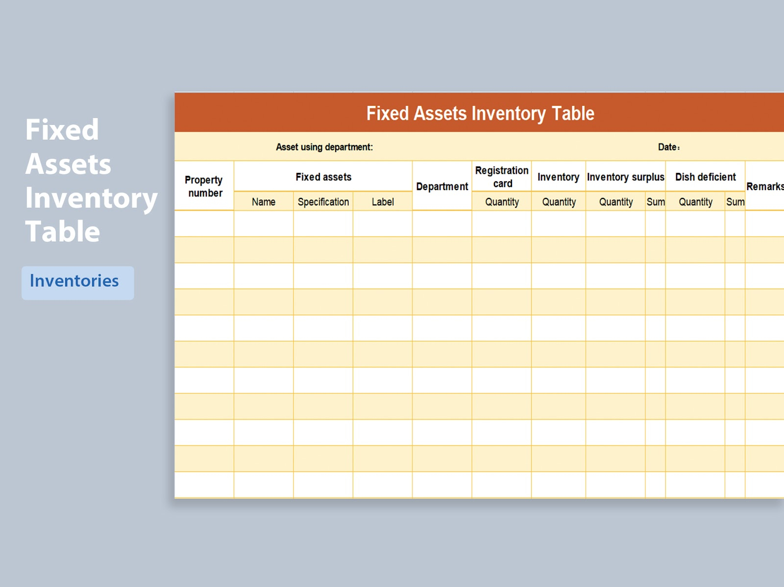 10 Quick Inventory Spreadsheet Template Excel | Wps Office Academy intended for Inventory Sheet Template Sample