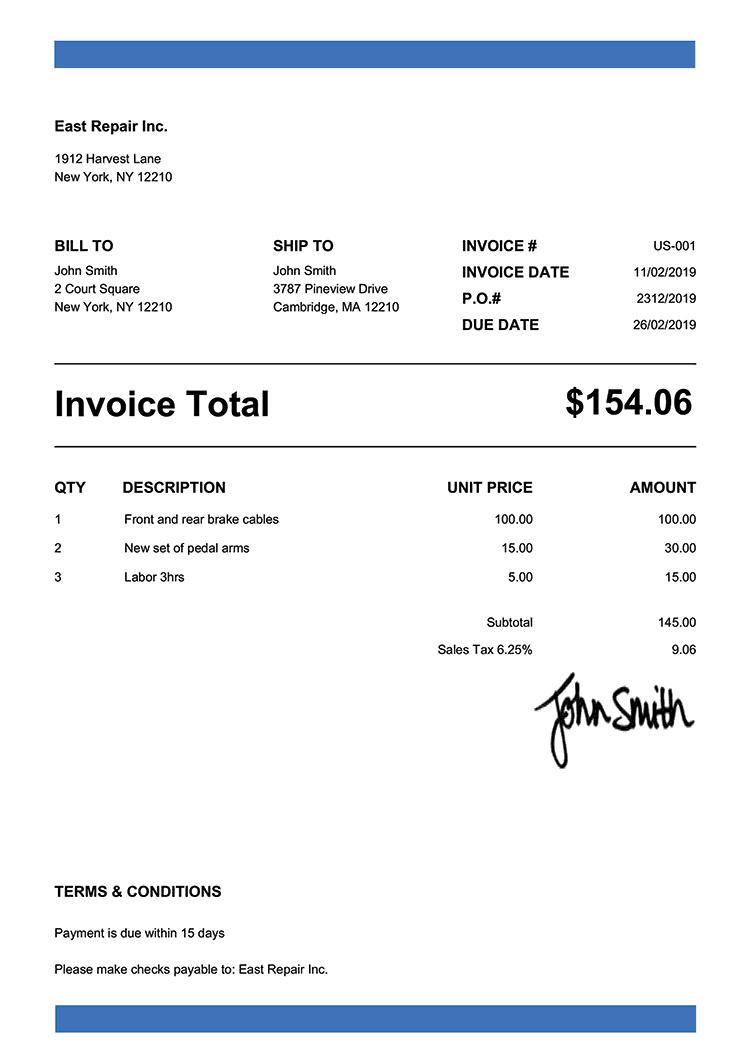 100 Free Invoice Templates | Print &amp;amp; Email Invoices within Invoice Templates Samples