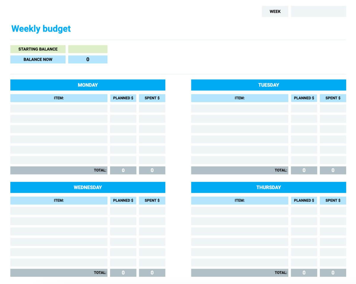 12 Free Budget Planning Templates for Free Budget Sample Template