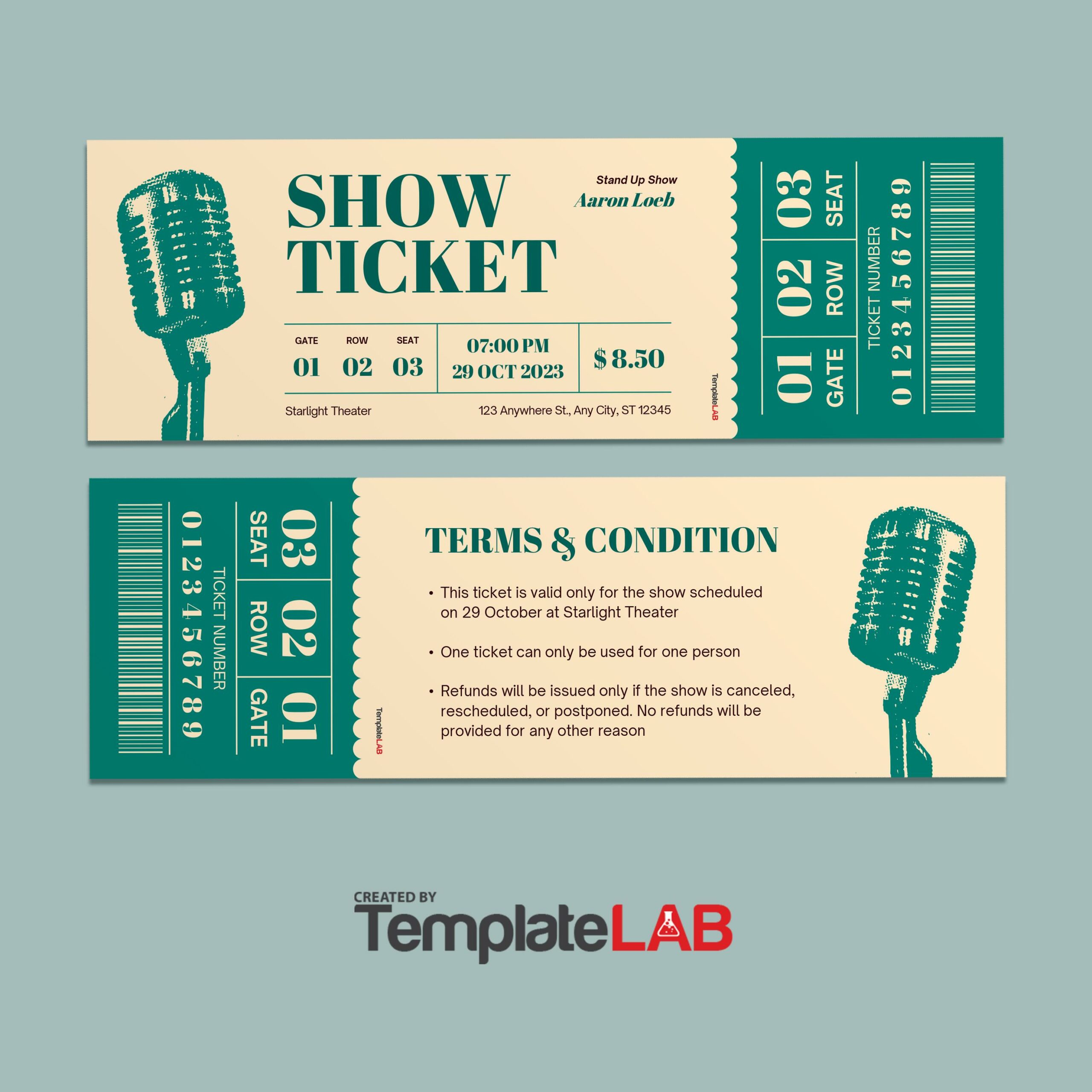 12 Free Event Ticket Templates (Word, Powerpoint, Psd) with Ticket Sample Template