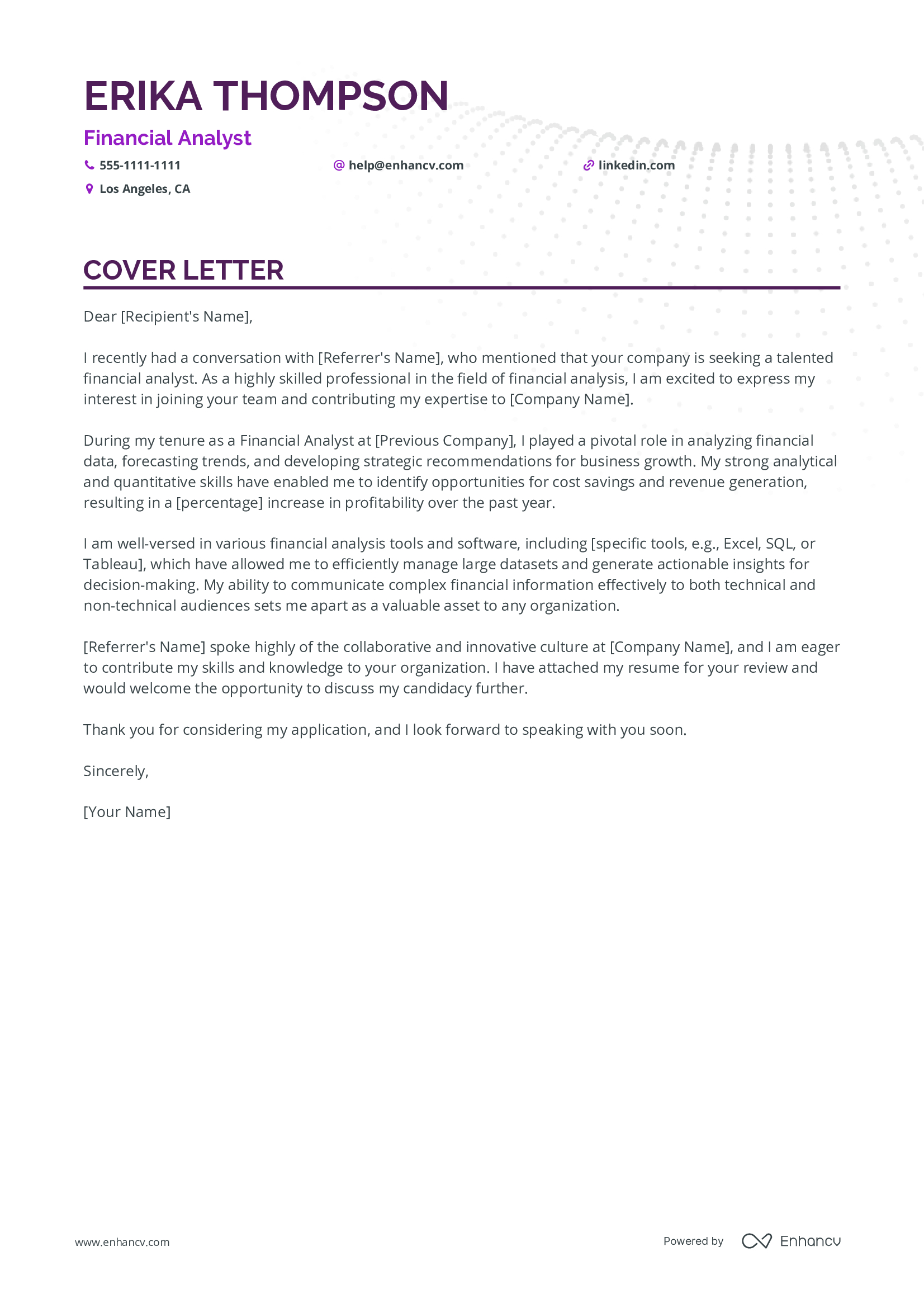 1200+ Cover Letter Examples For Every Career Level And Field throughout Competency Letter Sample Template