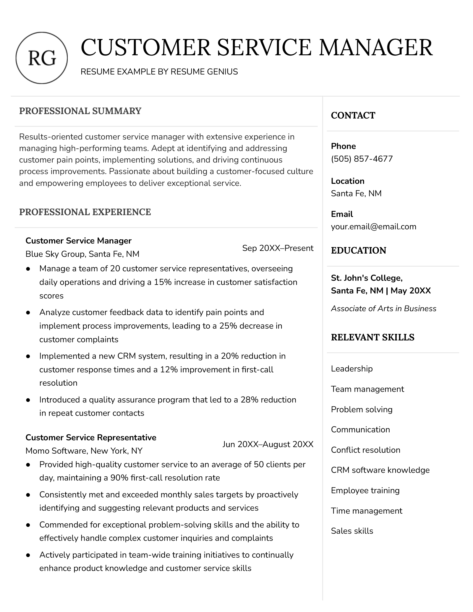 13+ Customer Service Resume Examples (Samples And Writing Guide) intended for Customer Service Resume Template Sample