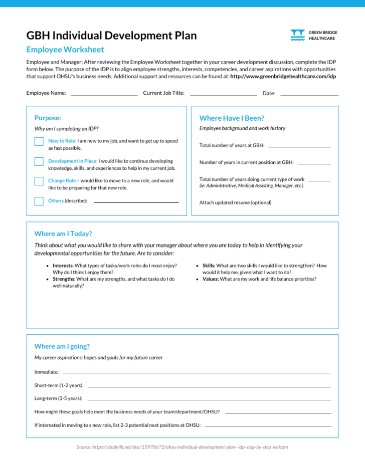 Professional Development Plan Sample Templates