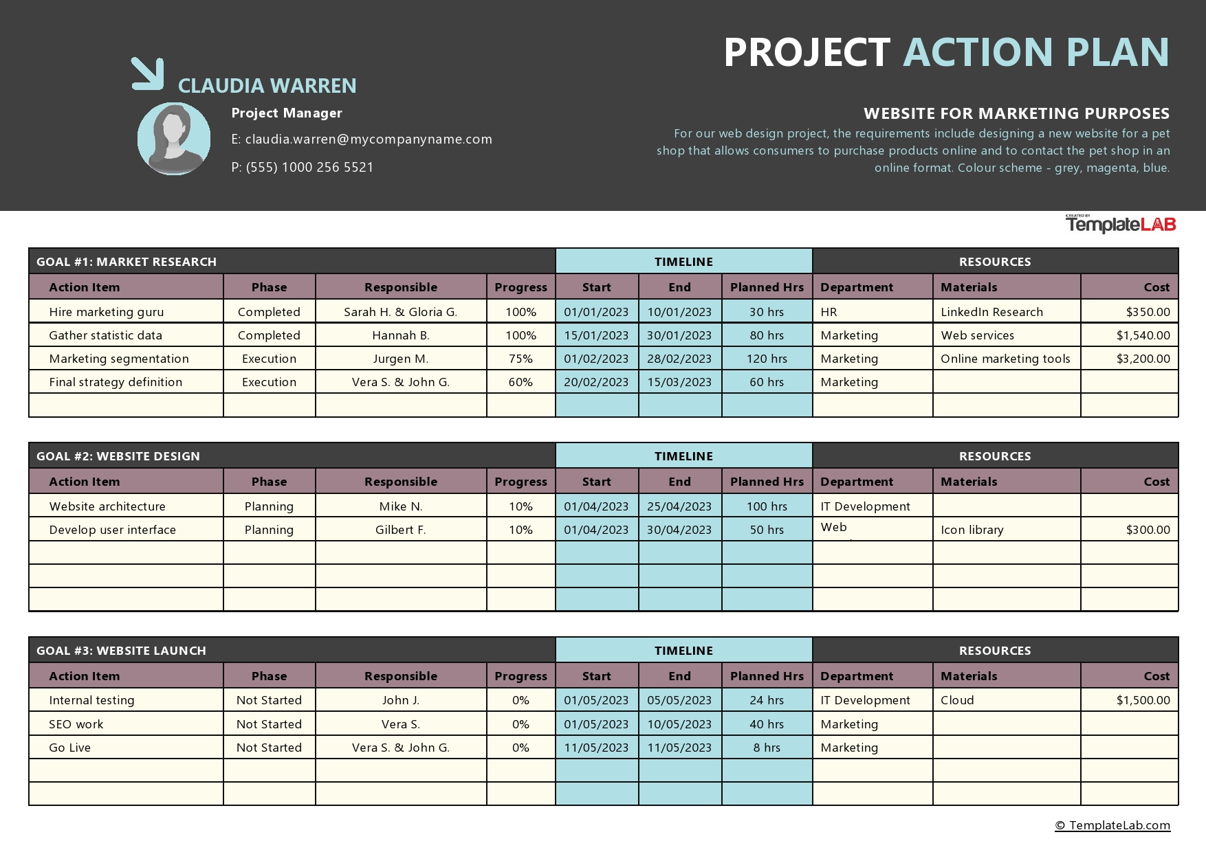 15 Free Action Plan Templates (Corrective, Emergency, Business) throughout Action Plan Sample Template