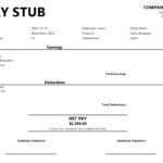 15 Free Pay Stub Templates [Word, Excel, Pdf]   Templatelab For Payroll Check Stub Template Sample