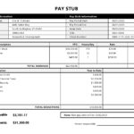 15 Free Pay Stub Templates [Word, Excel, Pdf]   Templatelab Throughout Pay Stub Template Free Sample