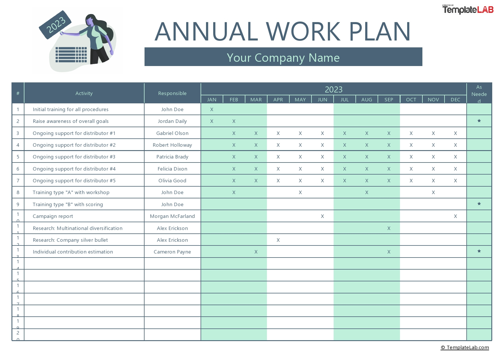 15 Great Work Plan Templates &amp;amp; Samples (Excel / Word) inside Sample Annual Work Plan Template With Examples