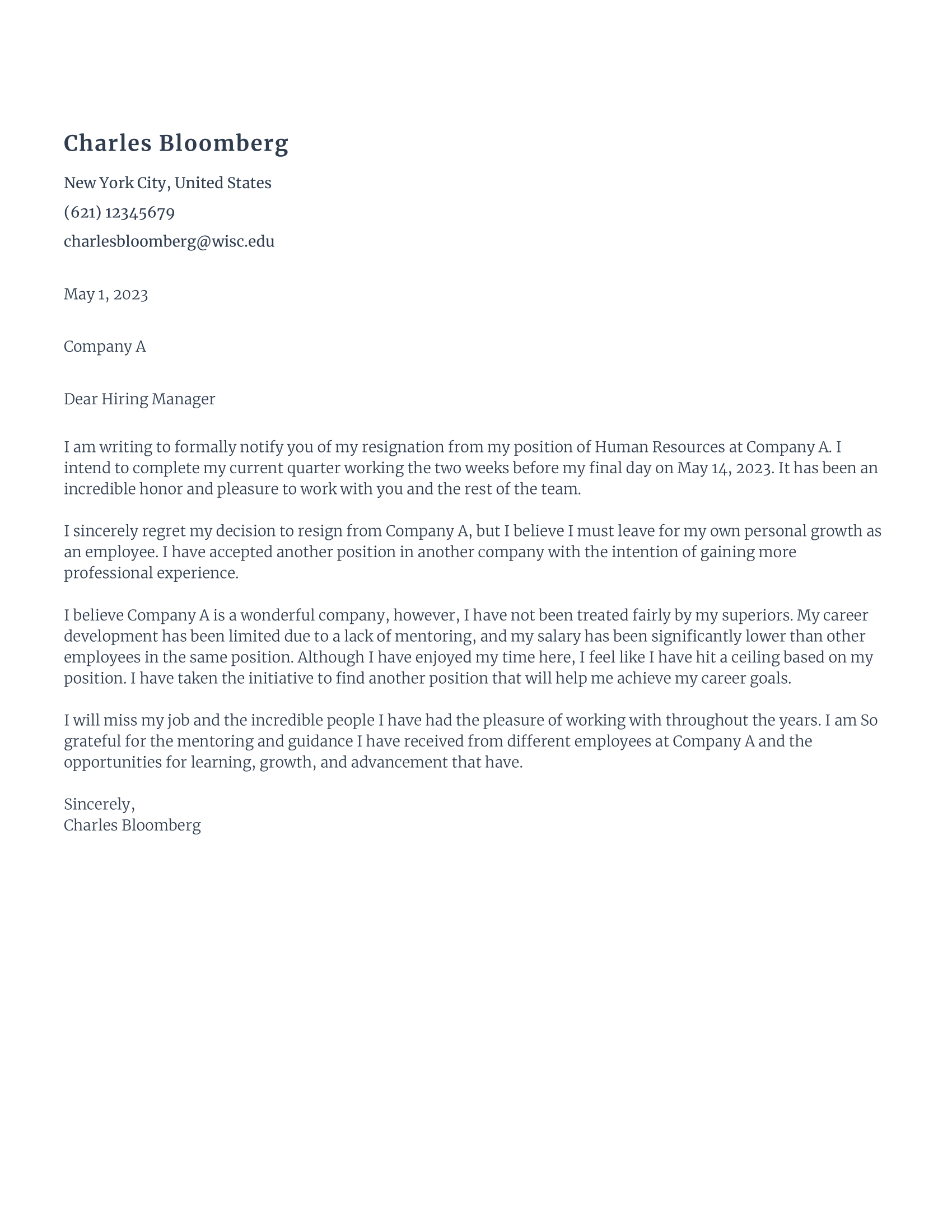 15+ Resignation Letter Examples &amp;amp; How To Write Yours inside Resignation Letter Template Sample