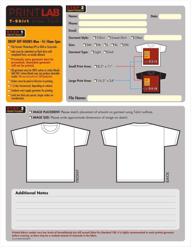 17+ Apparel Order Form Templates No.+ Free Word, Pdf, Excel Format pertaining to Sample Apparel Order Form Template