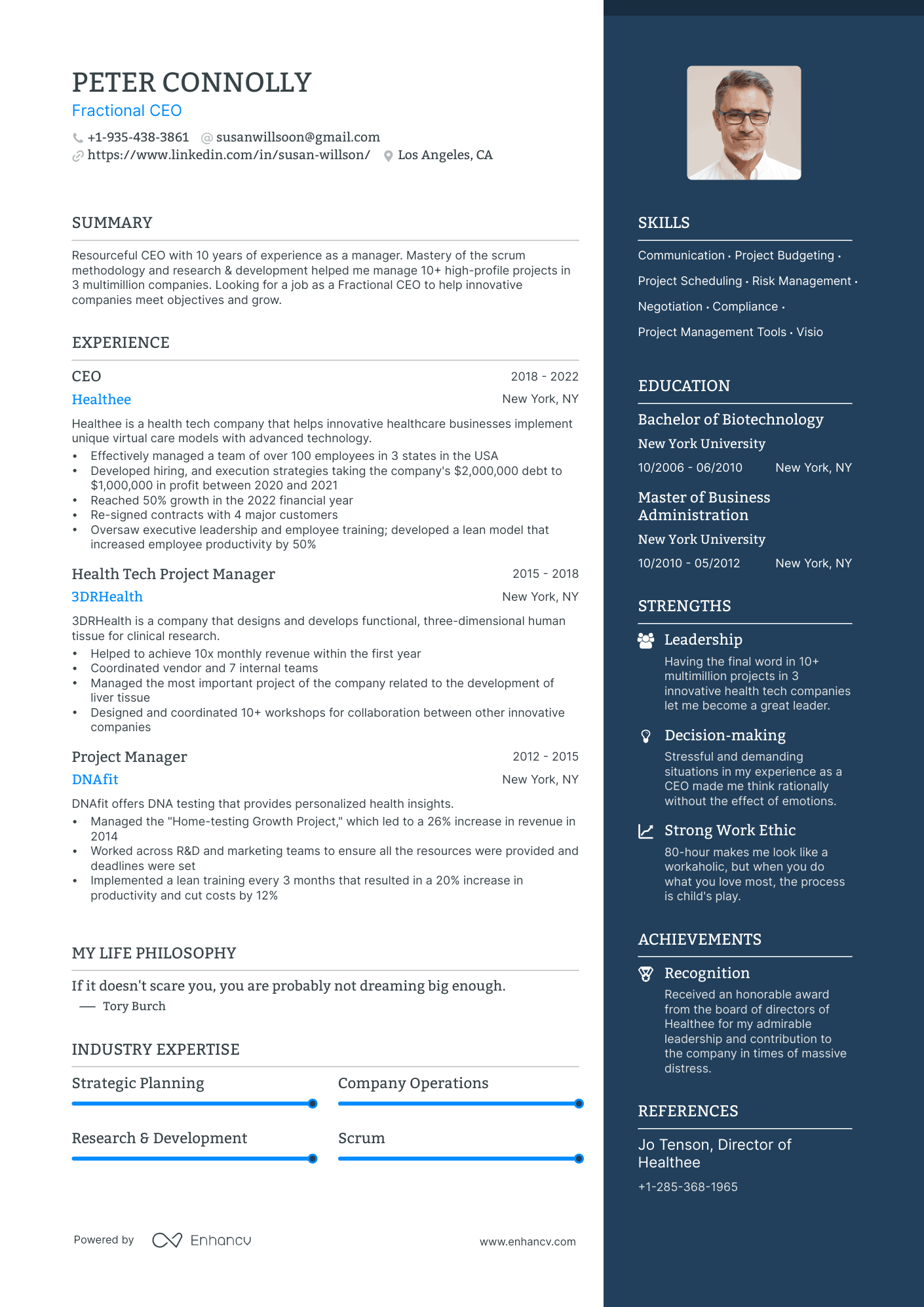 17 Executive Resume Examples &amp;amp; Guide For 2024 in Executive Resume Template Sample