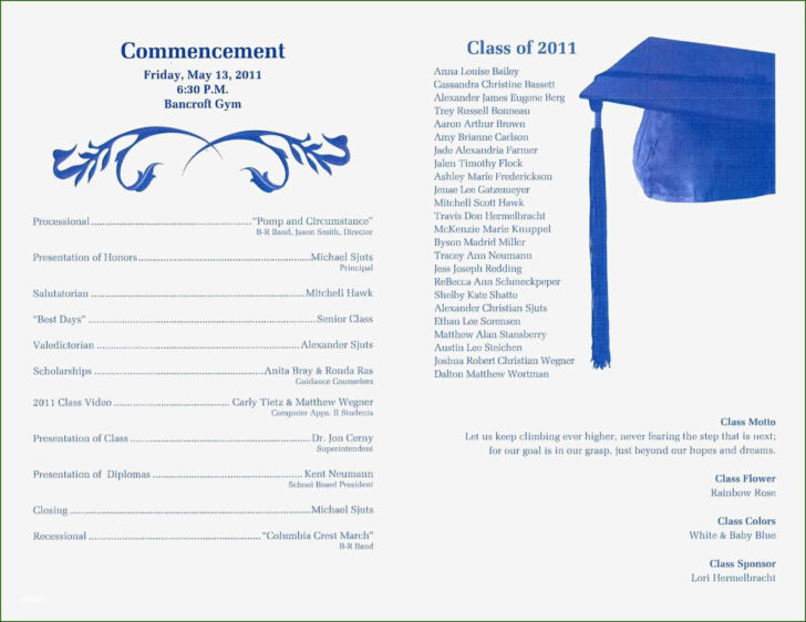 Graduation Ceremony Program Sample Template