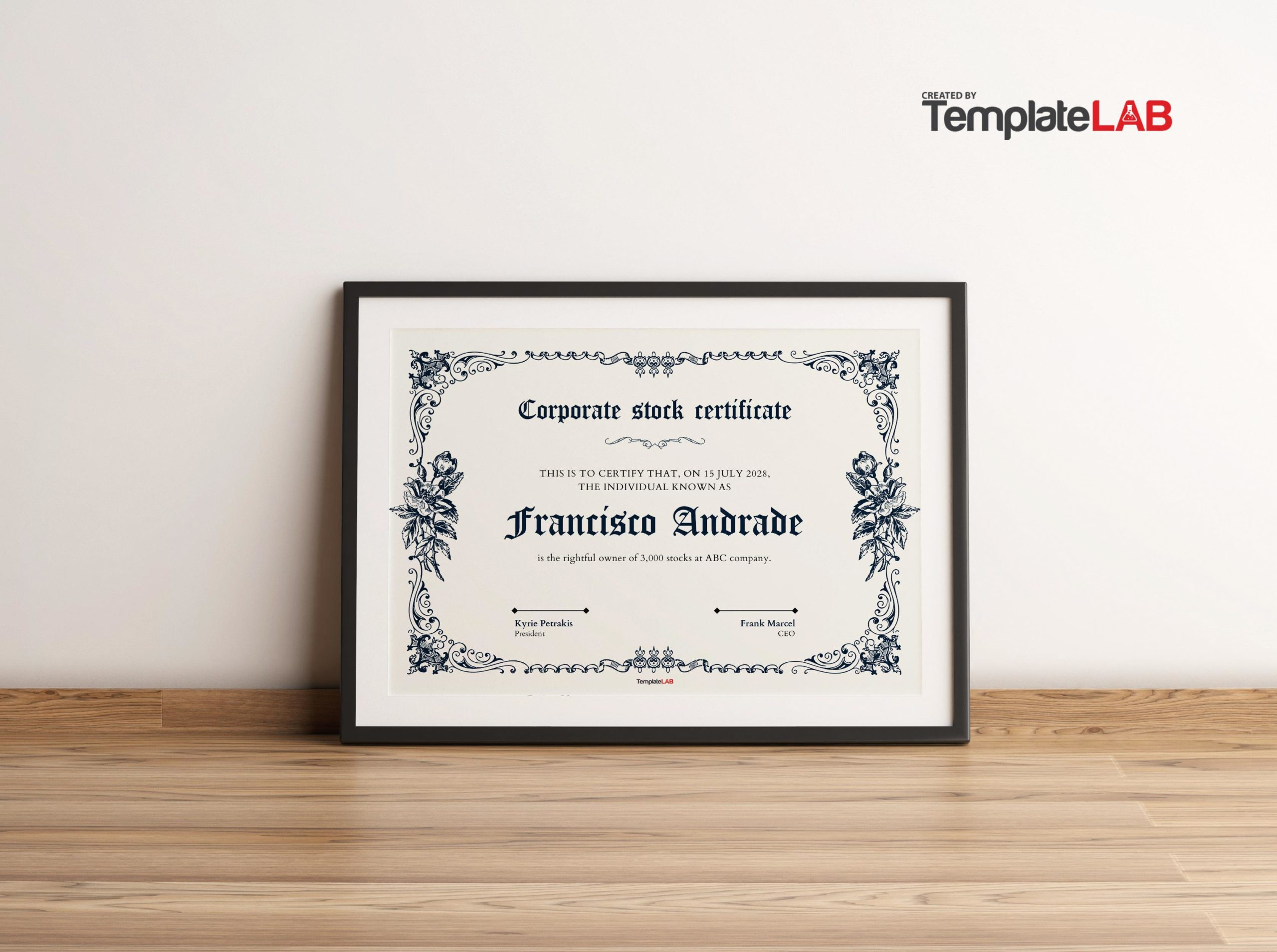 19 Free Stock Certificate Templates (Word, Pdf) ᐅ Templatelab pertaining to Stock Certificate Template Sample