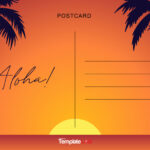 19 Printable Postcard Templates & Designs [Word, Pdf, Psd] Inside Postcard Sample Template