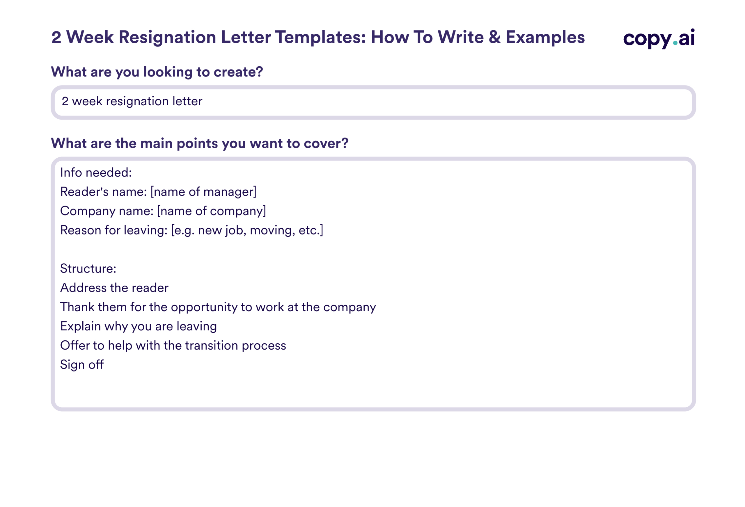 2 Week Resignation Letter Templates: How To Write &amp;amp; Examples with Resignation Letter with 2 Weeks Notice Sample Template