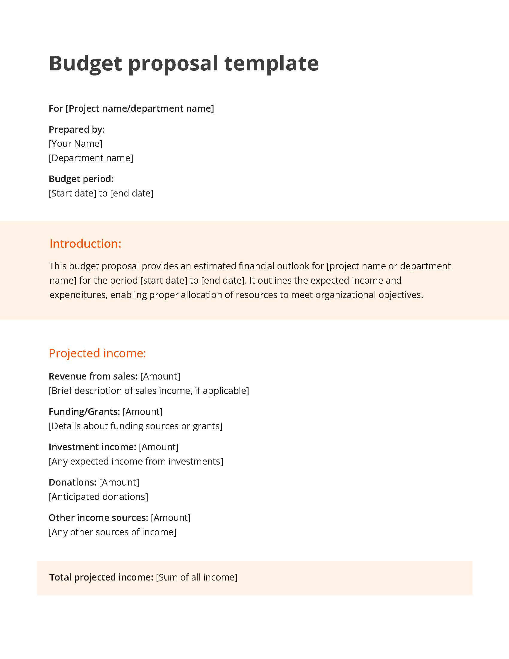 20 Free Proposal Templates To Ace Your Pitch | Zapier inside Investment Proposal Template Sample