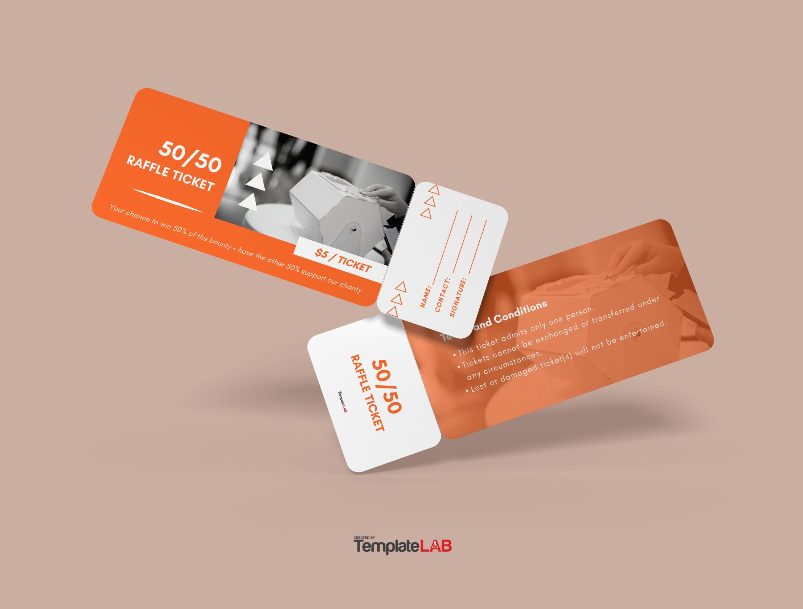 20+ Printable Raffle Ticket Templates [Free] - Templatelab within Raffle Sample Template