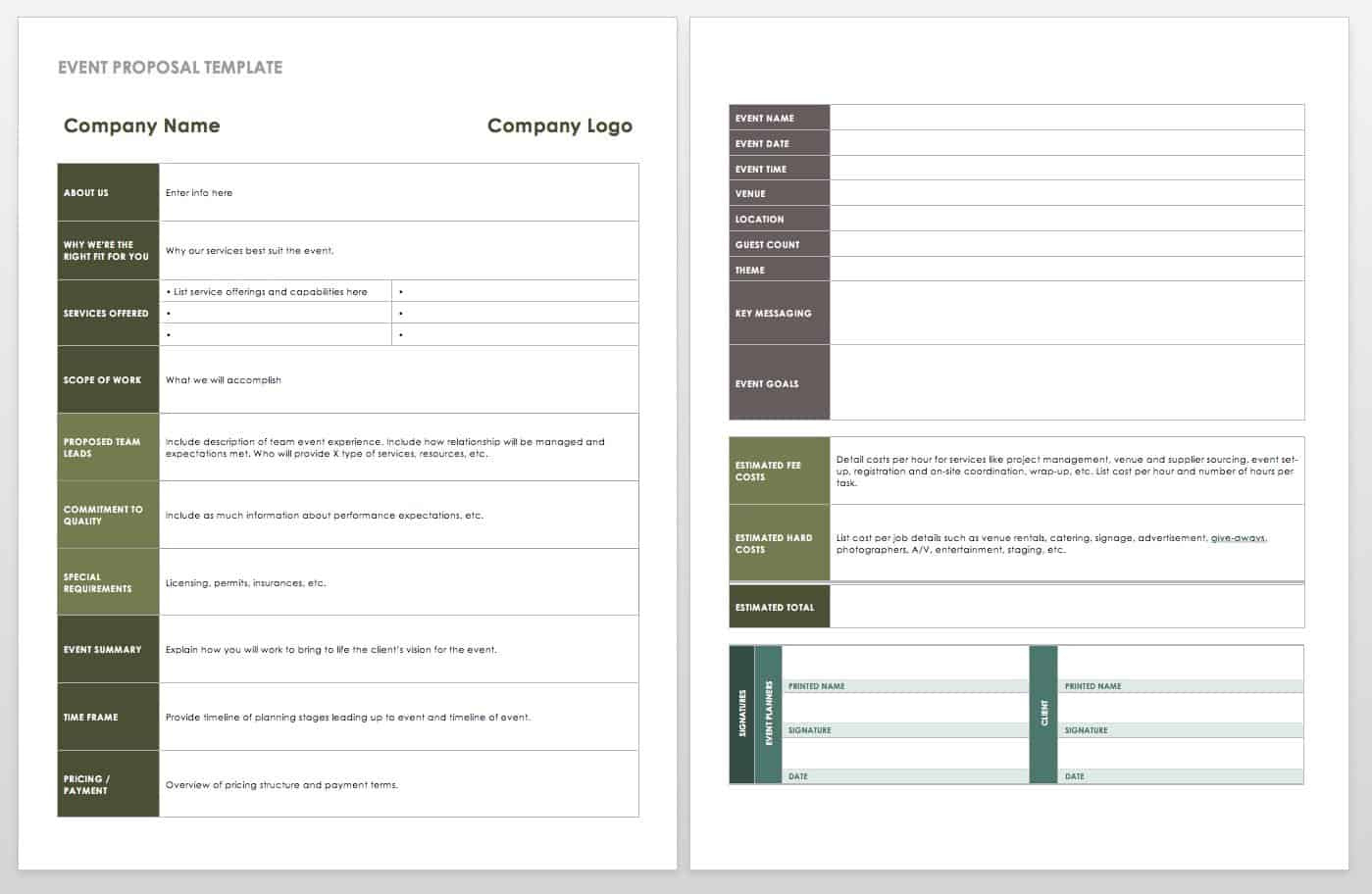 21 Free Event Planning Templates | Smartsheet in Event Plan Sample Template