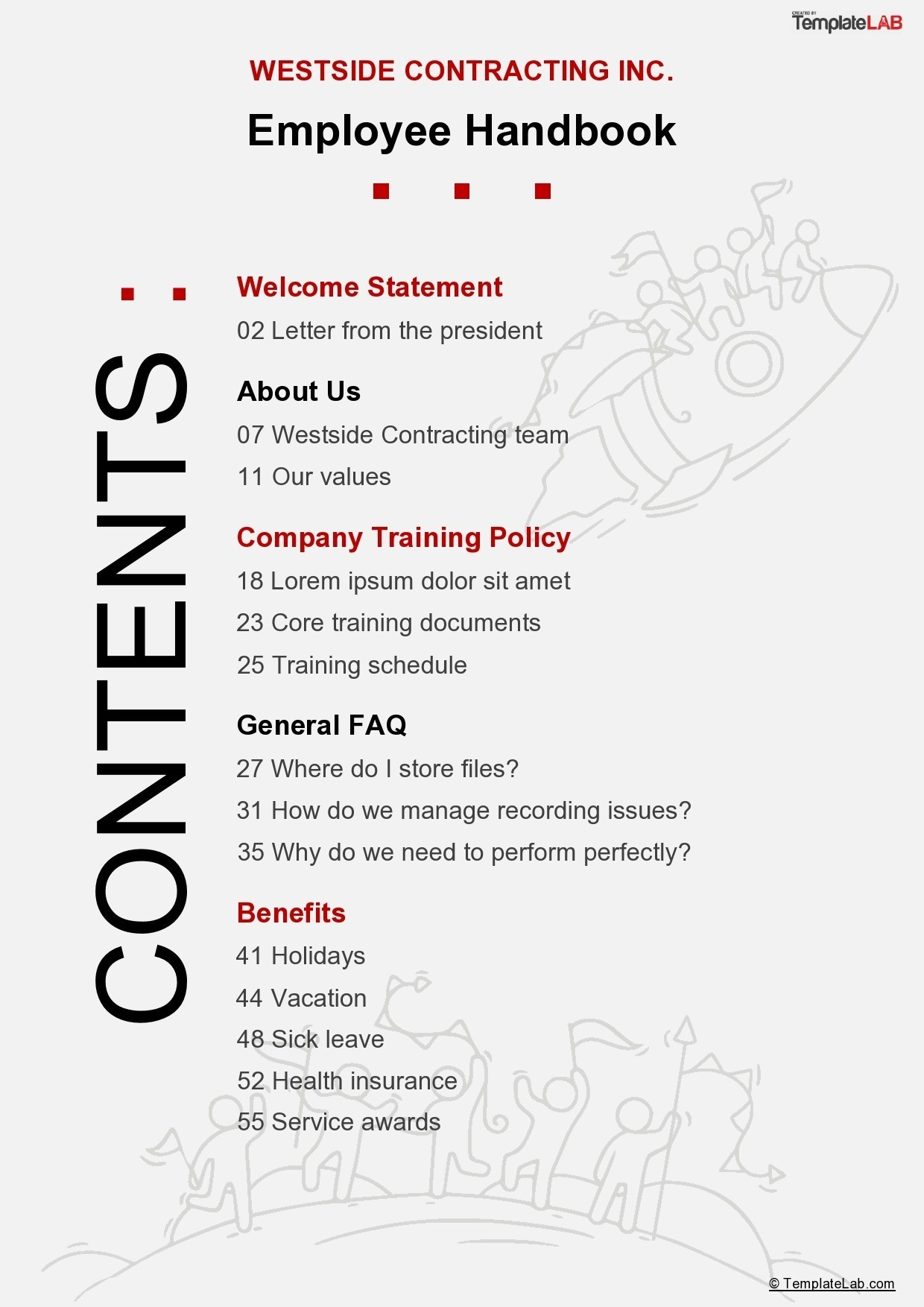 21 Table Of Contents Templates &amp;amp; Examples [Word, Ppt] ᐅ Templatelab throughout Sample Table of Contents Template
