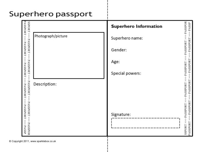 Editable Blank US Passport Sample Template