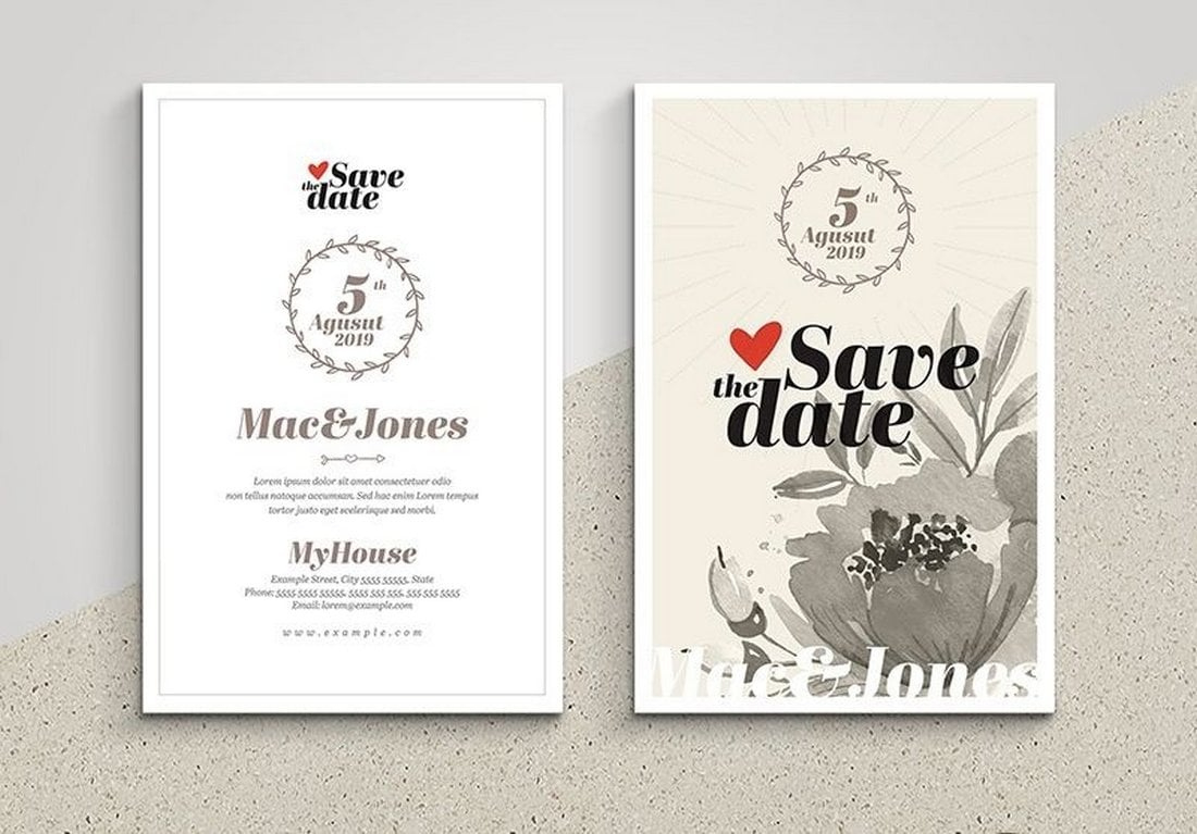 25+ Gorgeous Save The Date Wedding Templates (+ Design Tips throughout Free Save The Date Sample Templates