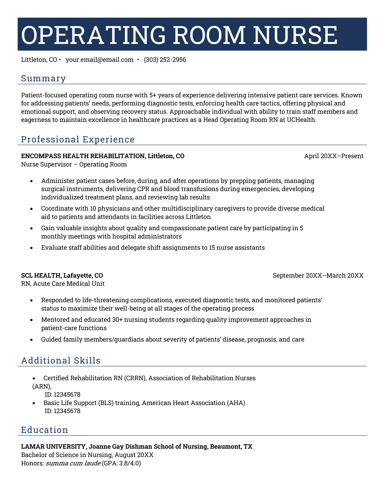 26+ Nursing Resume Examples &amp;amp; Writing Guide For 2024 inside Nursing Resume Template Sample