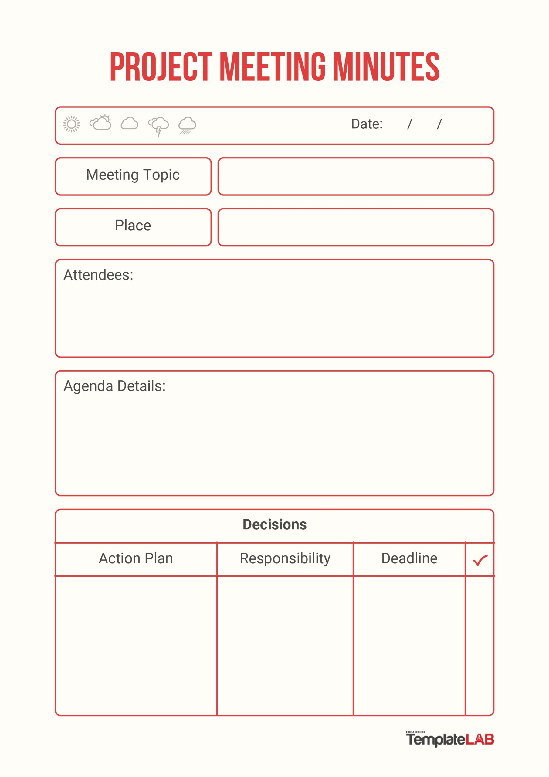 28 Handy Meeting Minutes &amp;amp; Meeting Notes Templates in Free Minutes Of Meeting Sample Template