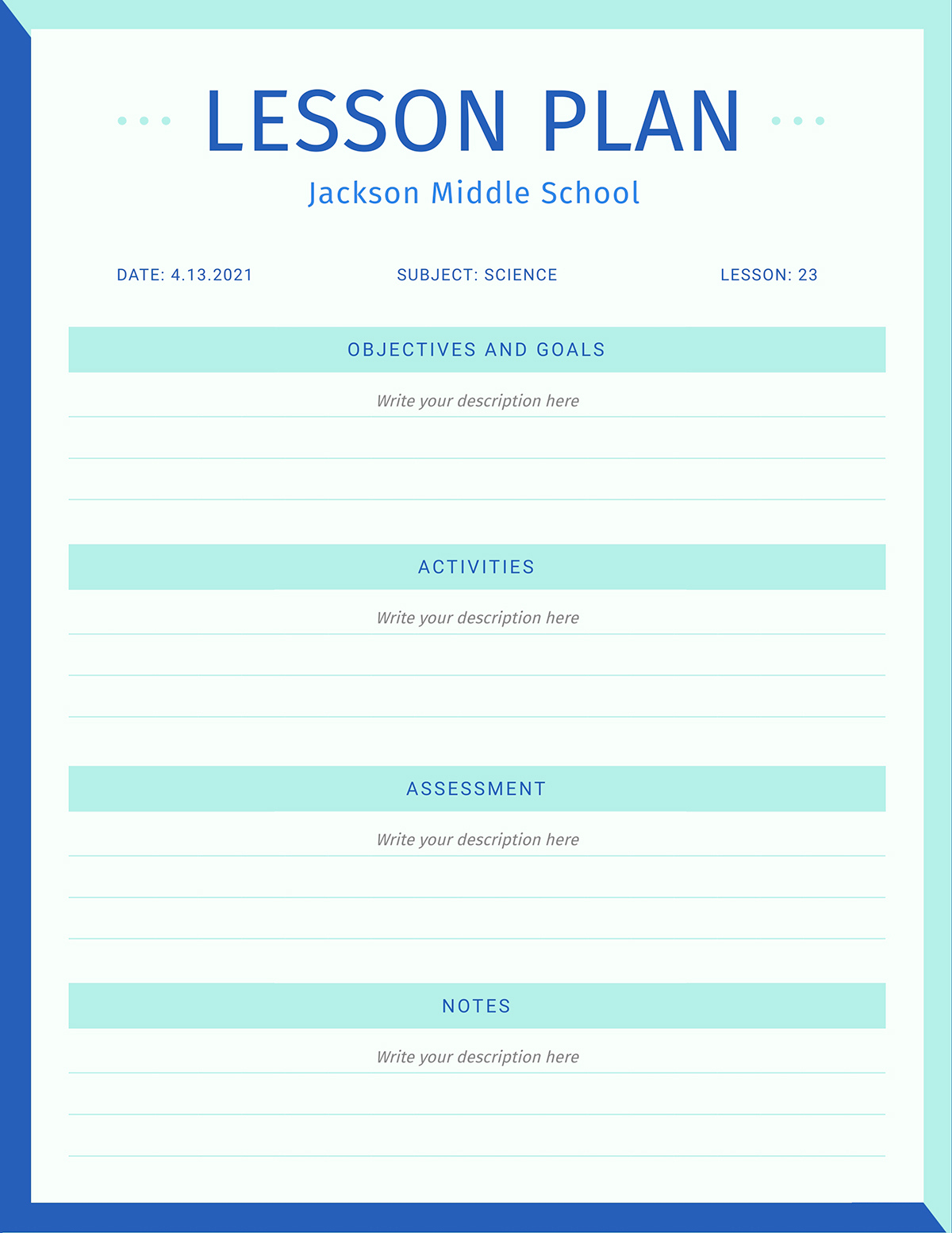 29 Lesson Plan Templates For Teachers &amp;amp; Online Instructors throughout Lesson Plan Template Sample