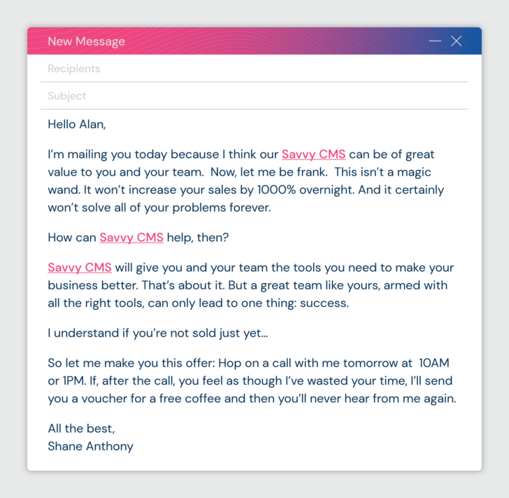 Email Response Sample Template