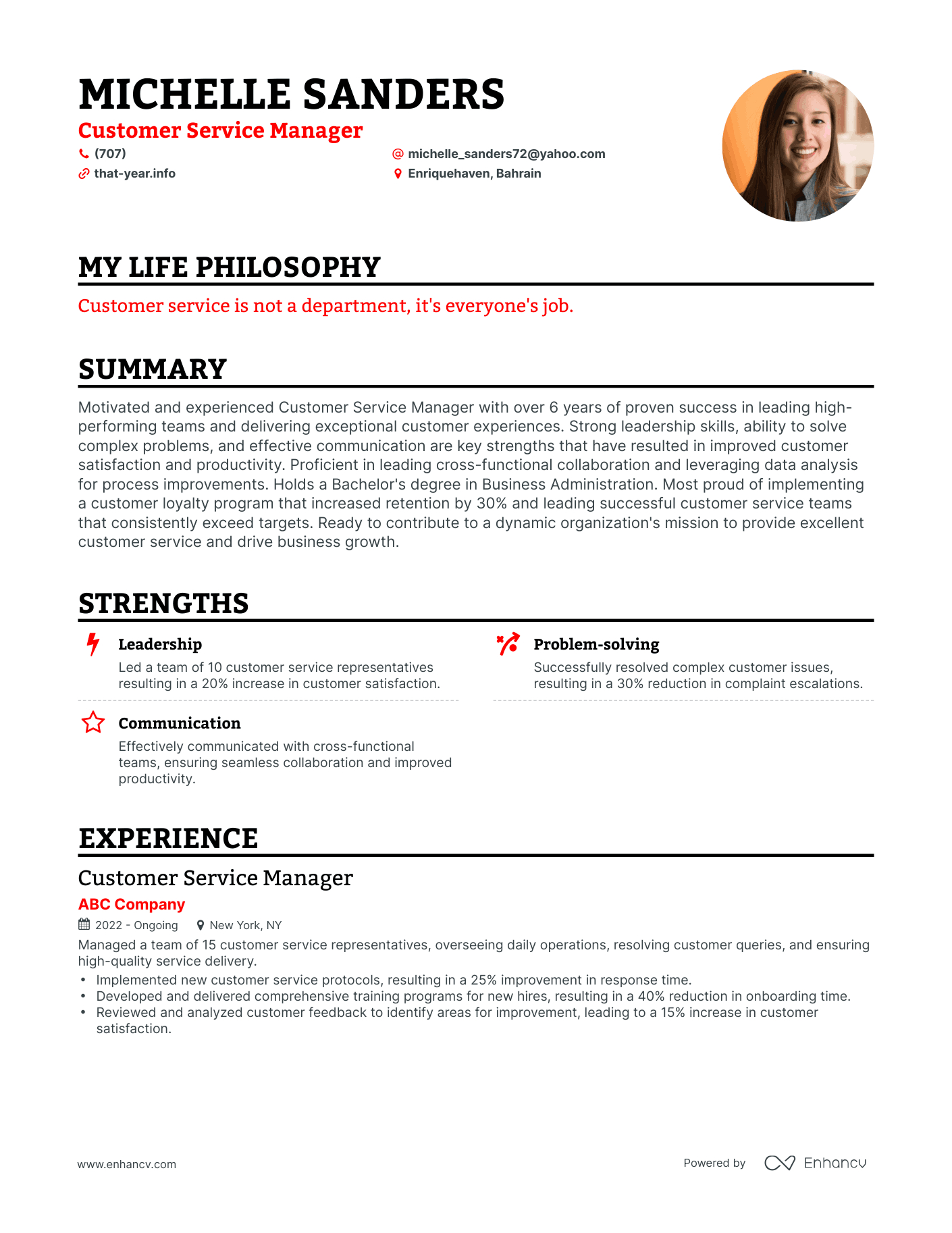 3 Customer Service Manager Resume Examples &amp;amp; How-To Guide For 2024 for Customer Service Manager Resume Sample Templates