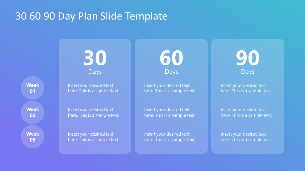 30 60 90 Day Plan Template Design For Powerpoint within Free 30 60 90 Day Sample Template