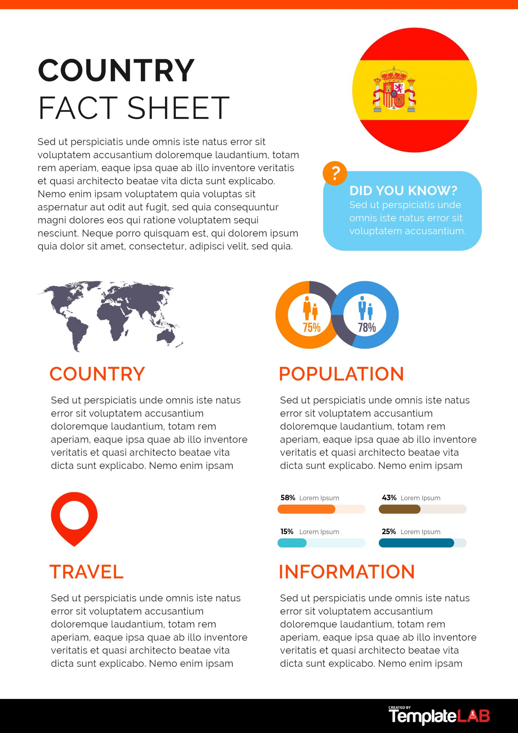 30+ Beautiful Fact Sheet Templates, Examples And Designs inside Fact Sheet Sample Template