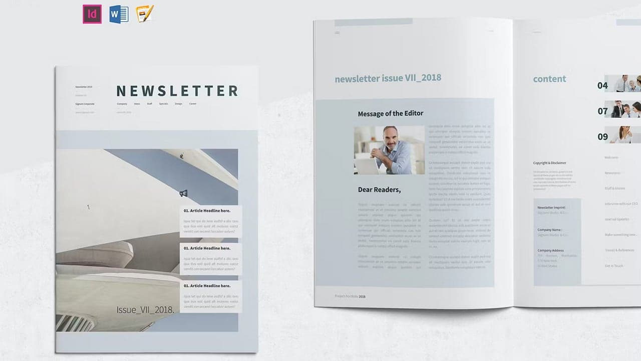 30 Best Free (Editable) Microsoft Word Newsletter Templates For 2023 in Free Newsletter Sample Templates