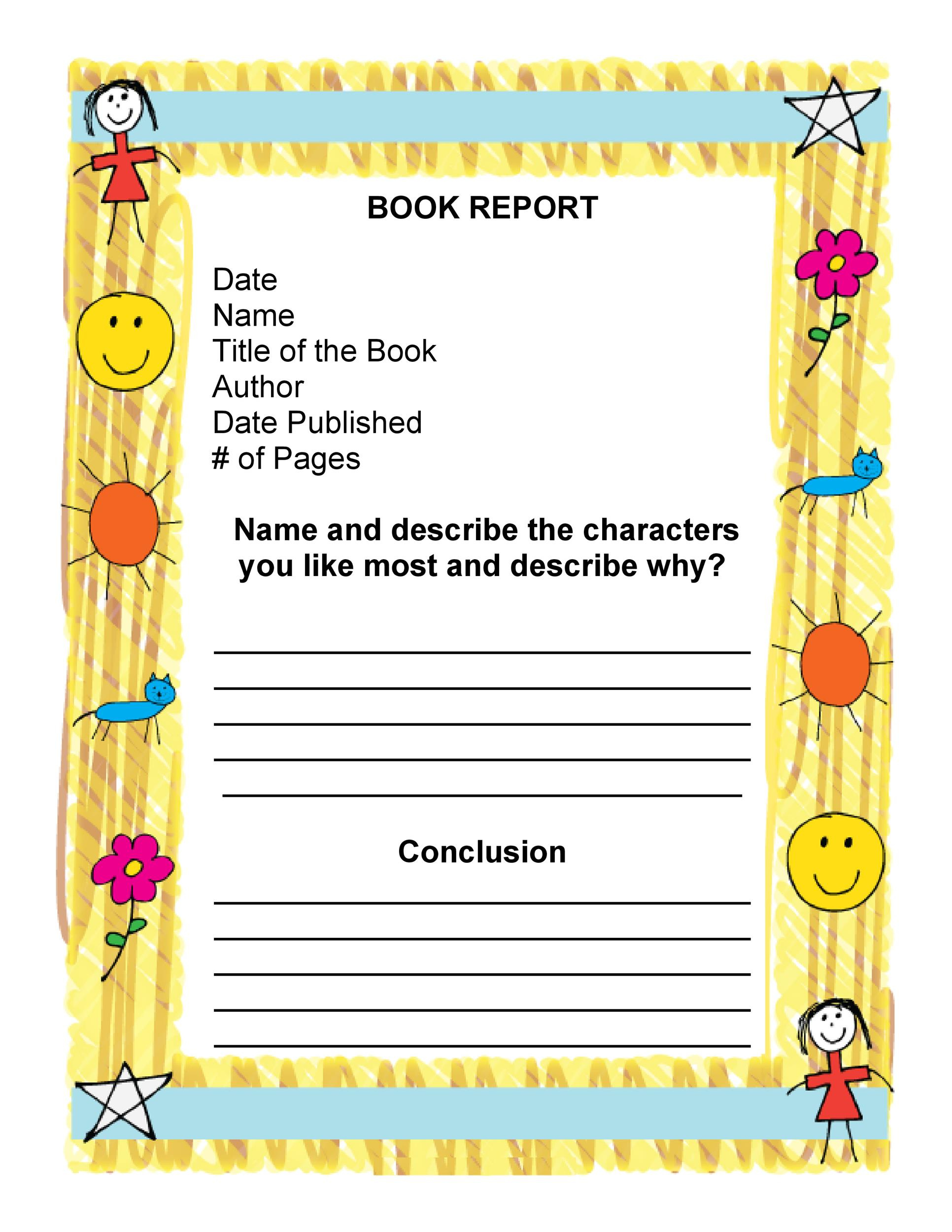 30 Book Report Templates &amp;amp; Reading Worksheets regarding Book Report Sample Template