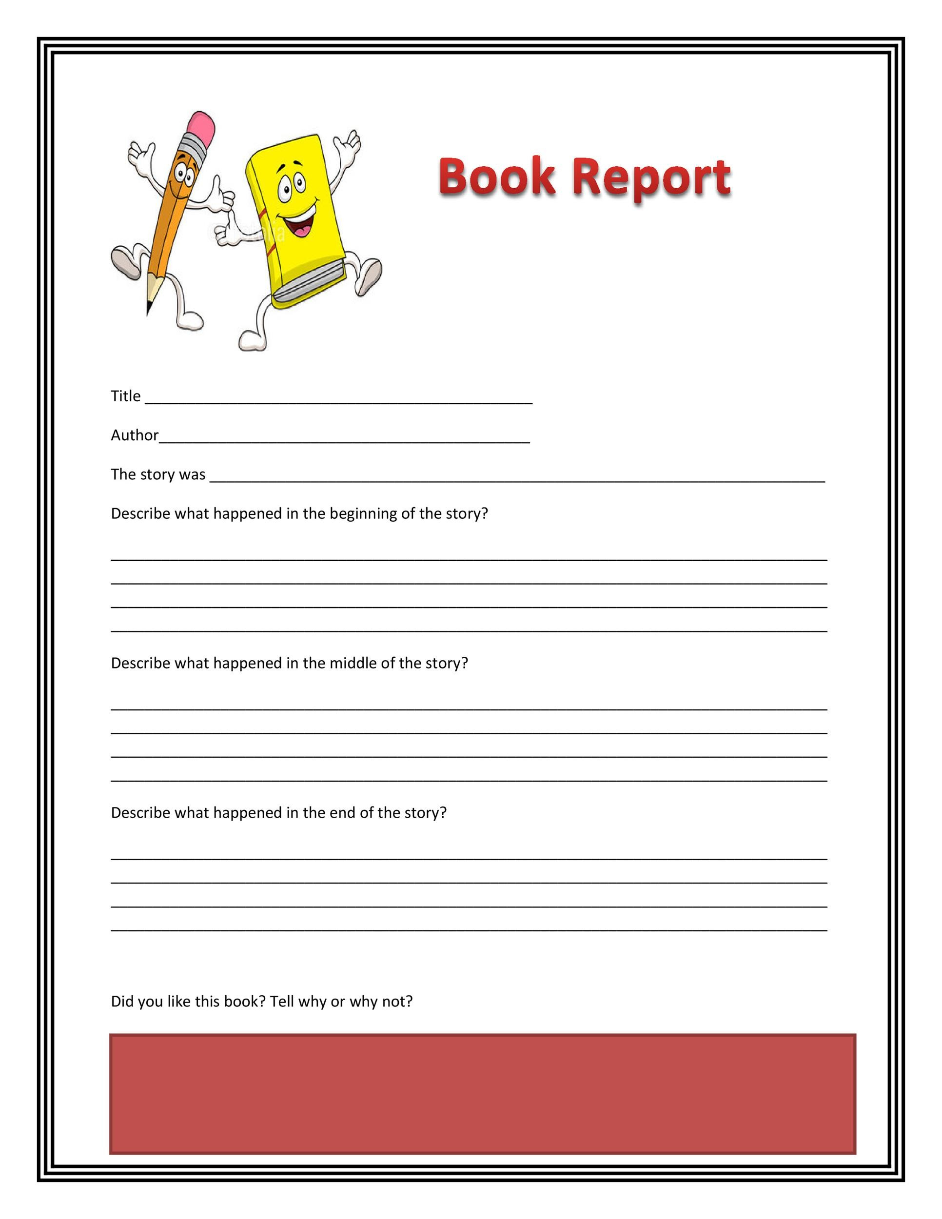 30 Book Report Templates &amp;amp; Reading Worksheets throughout Book Report Sample Template