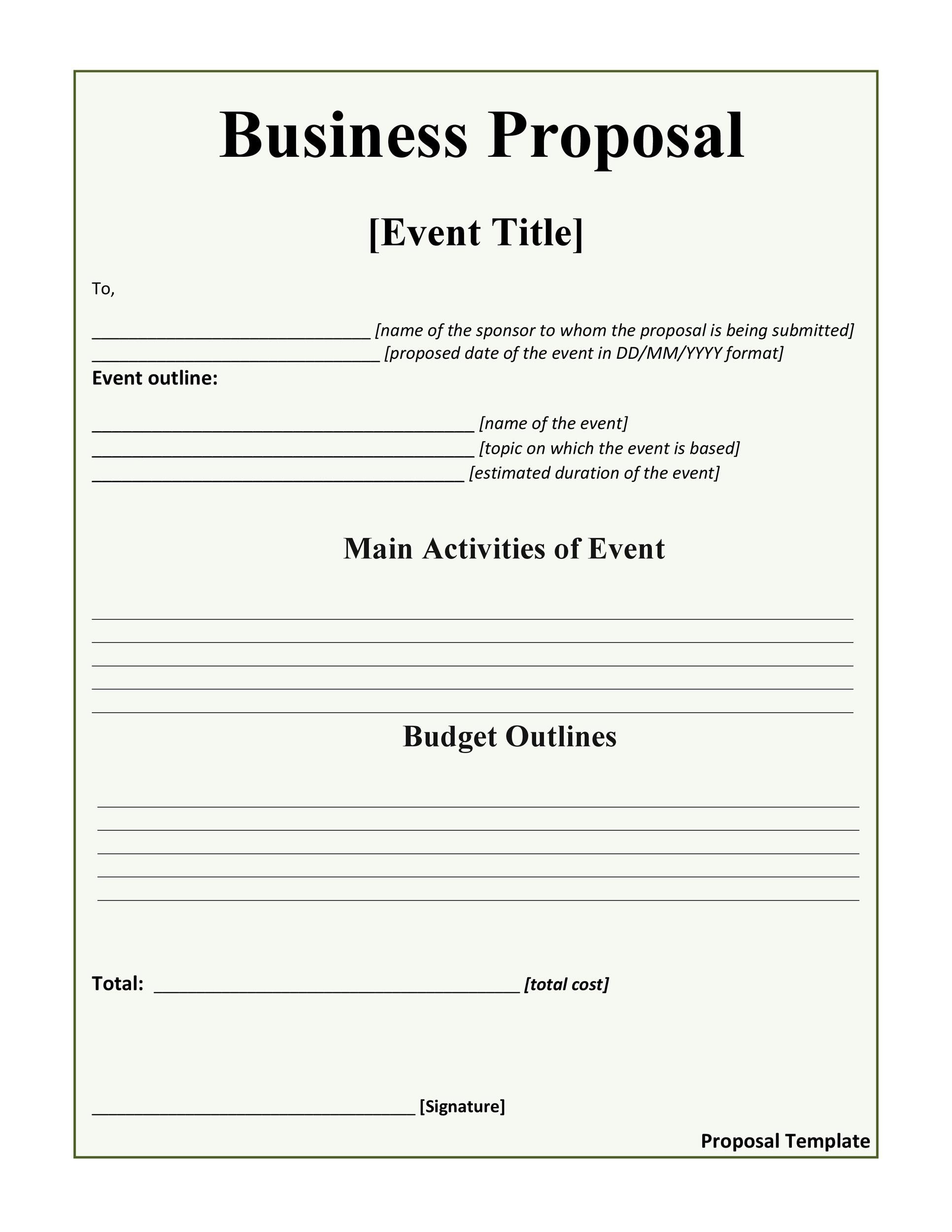 30+ Business Proposal Templates &amp;amp; Proposal Letter Samples in Proposal Sample Templates