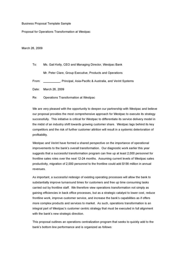 Business Proposal Letter Sample Template