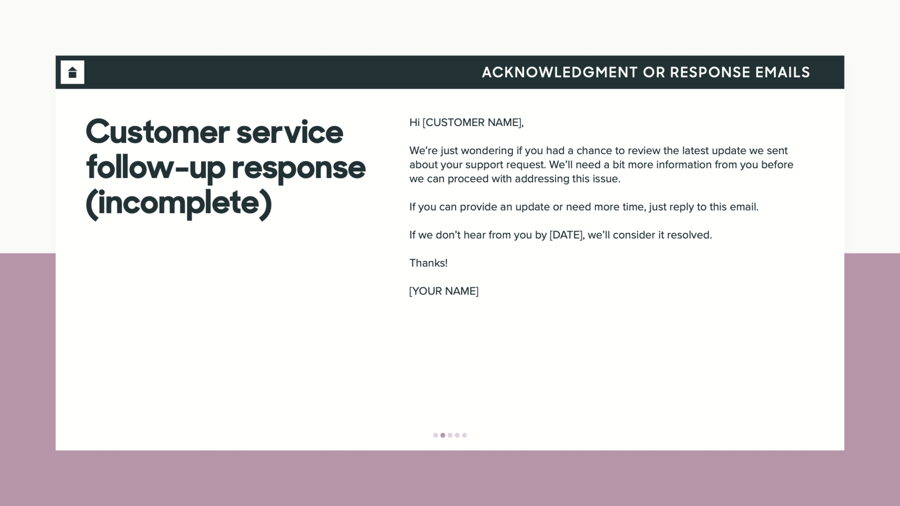 30 Customer Service Email Templates + Tips To Use Them throughout Email Response Sample Template