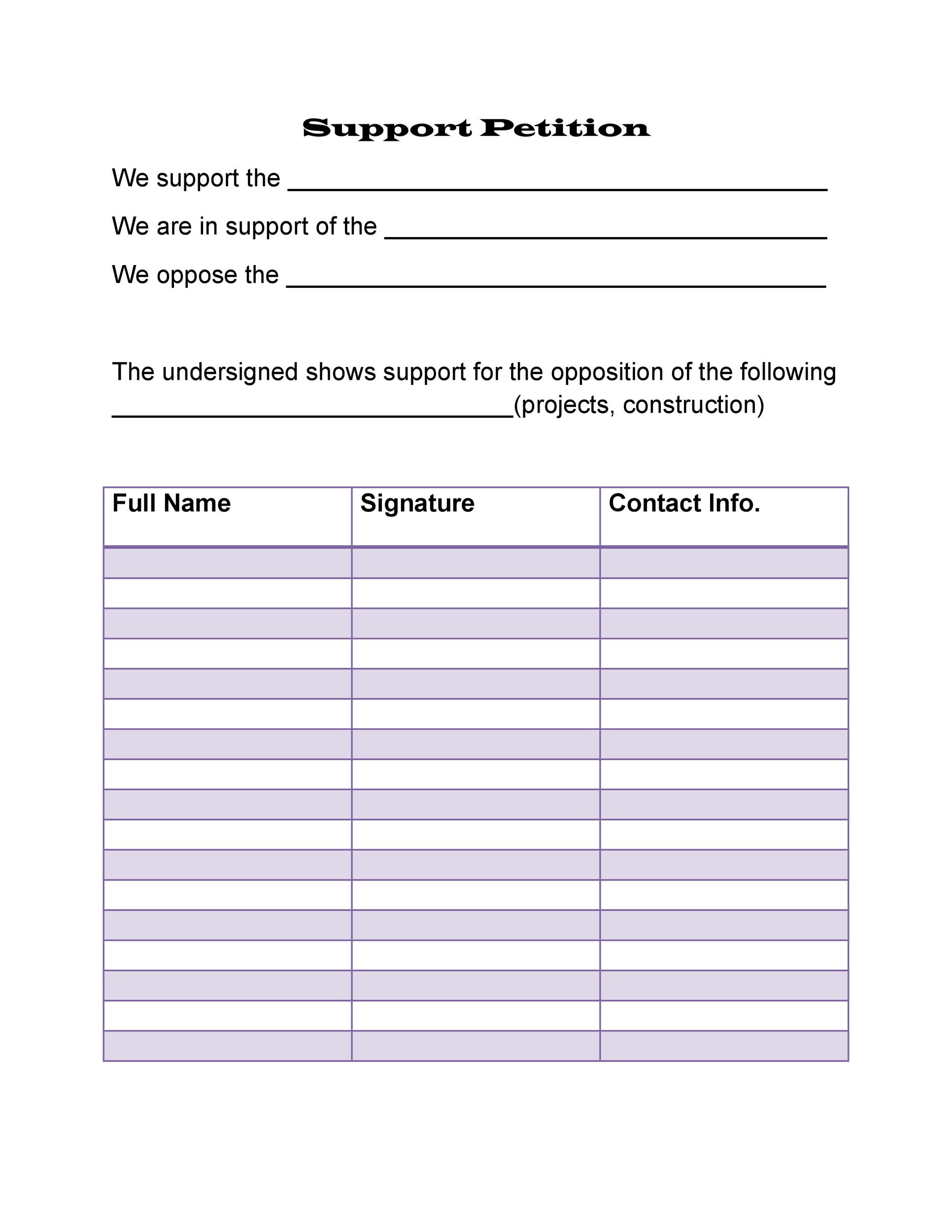 30 Petition Templates + How To Write Petition Guide In Blank with Petition Template Sample