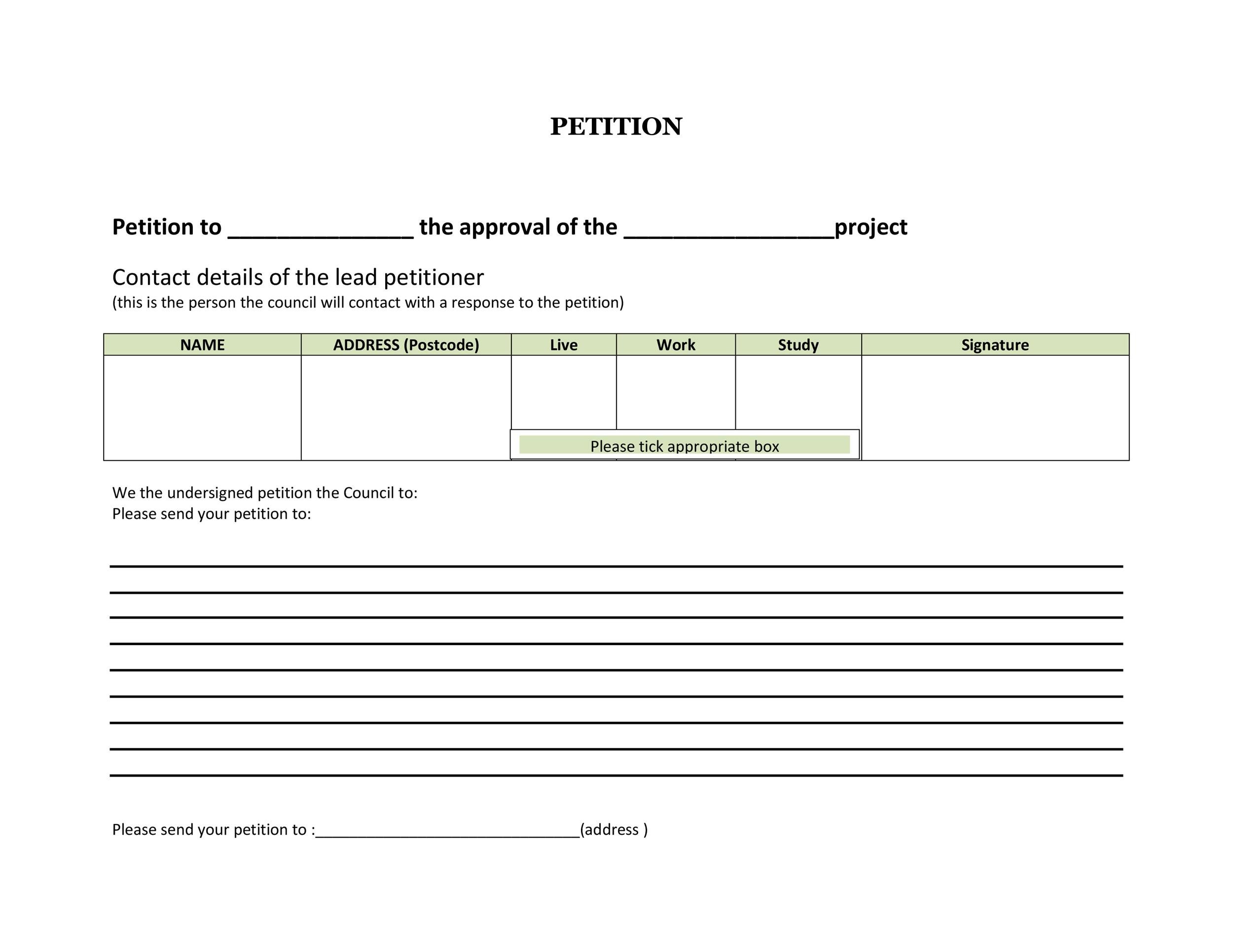 30 Petition Templates + How To Write Petition Guide regarding Petition Template Sample