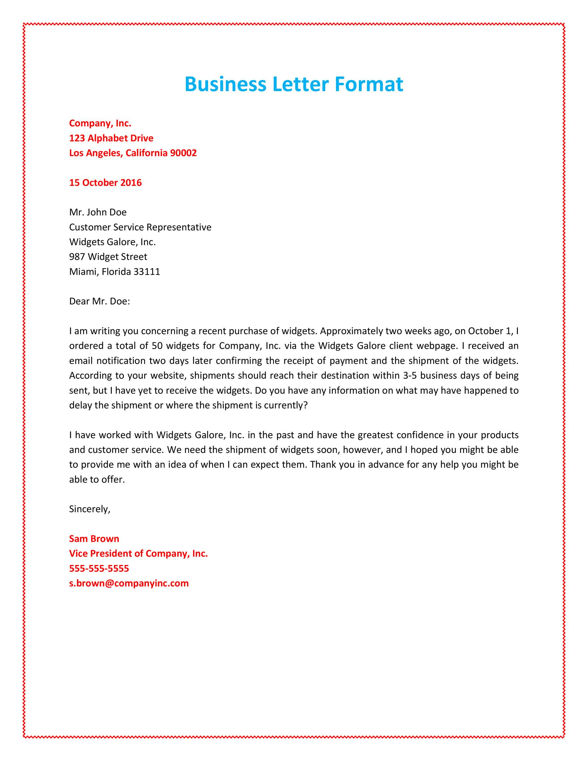 35 Formal / Business Letter Format Templates &amp;amp; Examples ᐅ Templatelab inside Official Email Sample Template