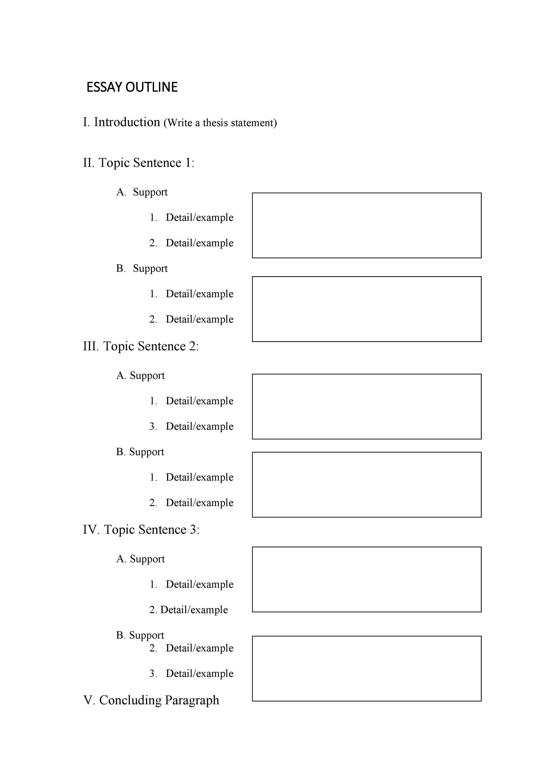 37 Outstanding Essay Outline Templates (Argumentative, Narrative throughout Essay Sample Template