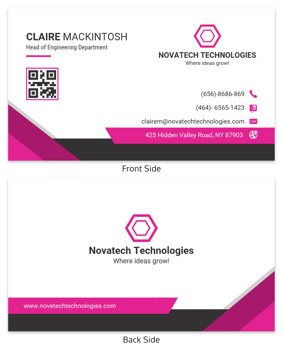 38 Business Card Examples, Ideas With Templates - Venngage intended for Calling Card Sample Template