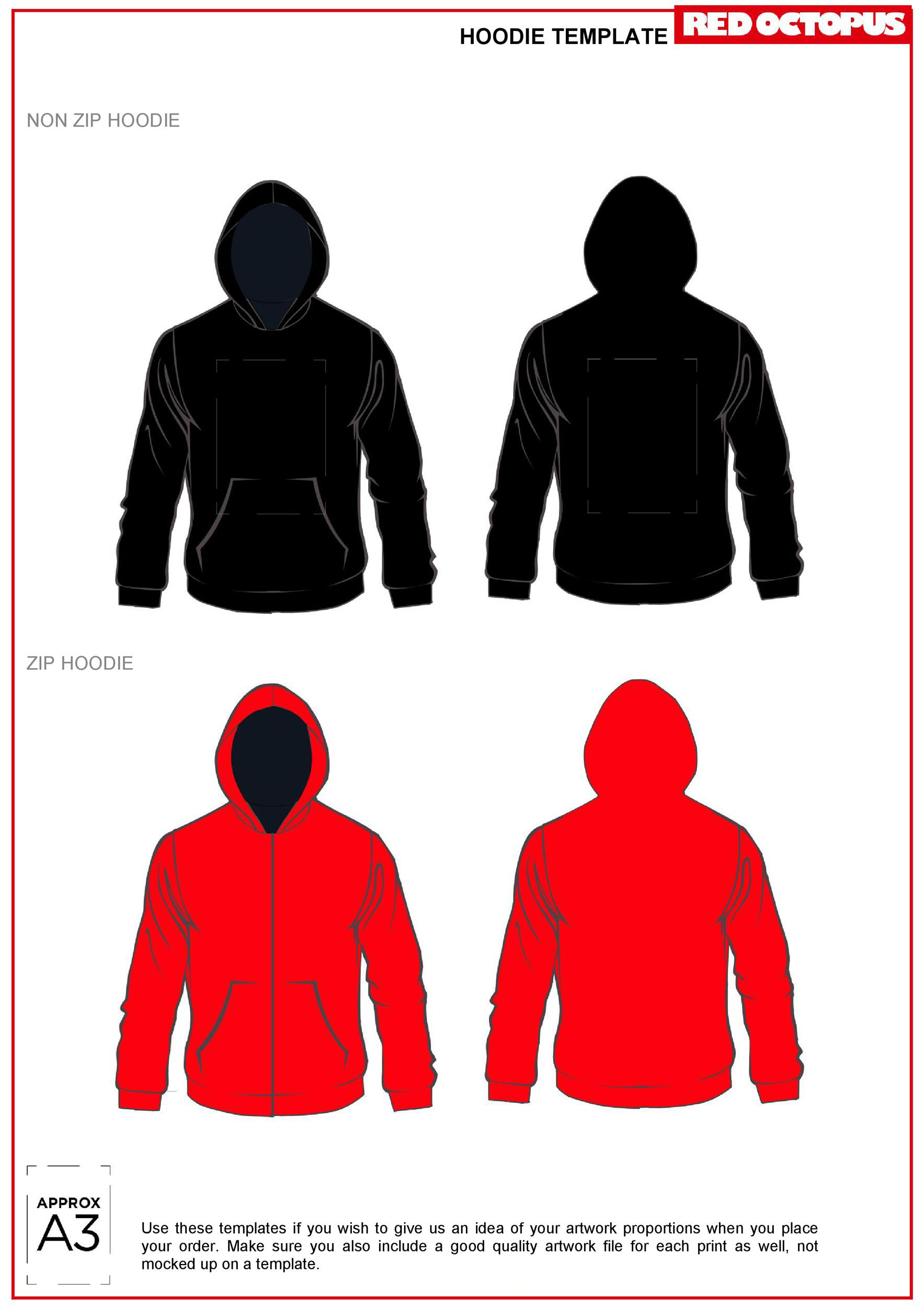 39 Blank Hoodie Templates [+ Hoodie Mockups] ᐅ Templatelab in Hoodie Sample Template